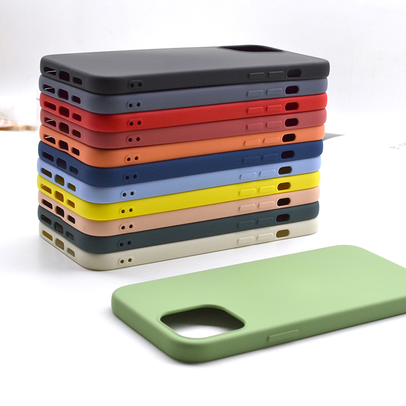 Mới về Vỏ điện thoại chất lỏng silicon màu cầu vồng cho iPhone 11 Pro Max X XS XR 6 6 Plus 6S 7 8 Vỏ bảo vệ điện thoại di động
